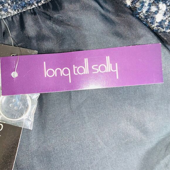 Louben Boucle Jacket Women's 10 NWT Tweed Blue Gray MSRP $285.00 Midnight - Picture 8 of 11